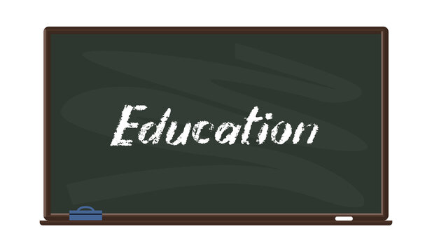 Blackboard vector illustration. Educational and academic object design on transparent background