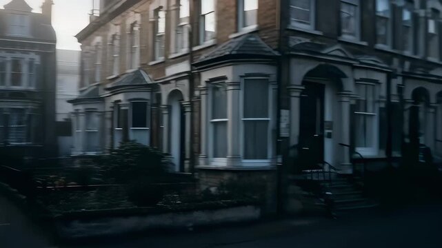 This captivating video showcases charming Victorian houses on a quiet street, basking in soft morning light. The serene atmosphere evokes a sense of nostalgia and warmth, highlighting the beauty of ur