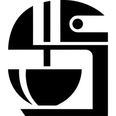 Horizontal pen with black and white design element on transparent background silhouette