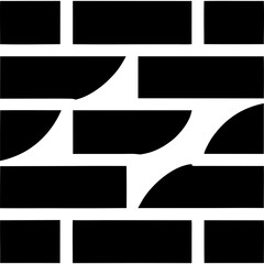 Horizontal arrangement of black parallel lines on transparent background silhouette