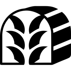 Illustration of a grill with horizontal lines style on transparent background silhouette