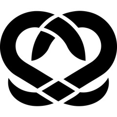 Concentric circles creating a ripple effect design on transparent background silhouette