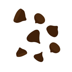 Vector mini chocolate choco chips for decoration sprinkles