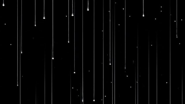 A grainy, black background with white lines and specks creates a stylized visual effect