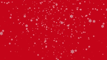 snowflake falling red background for christmas season - Powered by Adobe