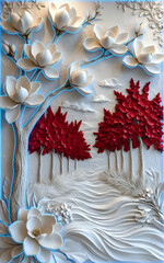 Naklejka premium Autumn still life wall decor 