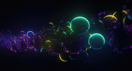 Abstract Neon Technology Background – Purple and Blue Energy Flow