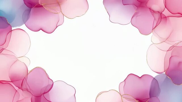 pink flower frame