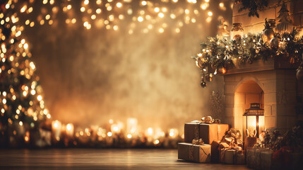 Obraz premium Christmas card with free space for your decoration