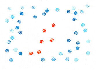abstract background with animal footprints
