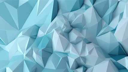 abstract wall polygon blue white geometric structure with triangular shapes 