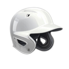 Fototapeta premium White Baseball Helmet Isolated on Black Background