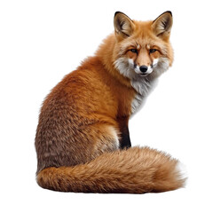 Fototapeta premium red fox isolated on transparent background