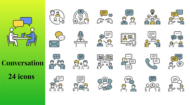 Simple Flat Icons Representing Approval Decline and Notification for Modern UI and Web Interfaces