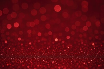 Vibrant red glittering bokeh background.