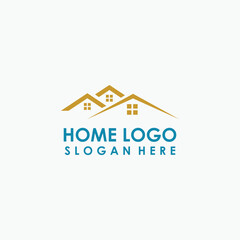 elegant home logo concept, building logo design template