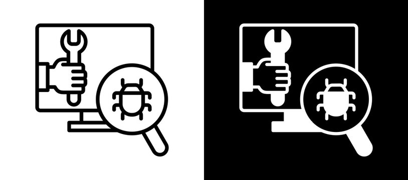 Debugging Tools whiteblack icon