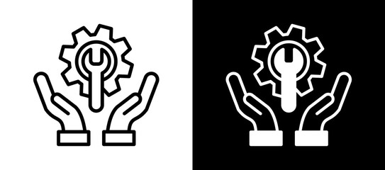 Maintainability whiteblack icon