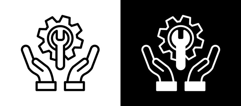 Maintainability whiteblack icon