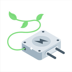 Sustainable energy isometric vector design, ready for premium use