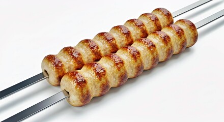 Delicious Reshmi Kabab Skewers Creamy Chicken Recipe Isolated