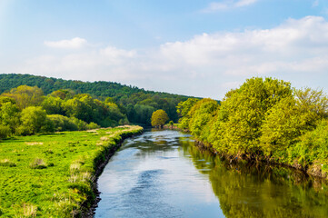 Fototapeta premium Hopwas woods and the River Tame
