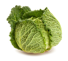 Fototapeta premium savoy cabbage path isolated on white