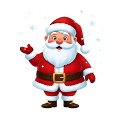 Obraz premium Happy santa claus waving hello