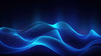 Futuristic Neon Data Waves – AI Technology Background