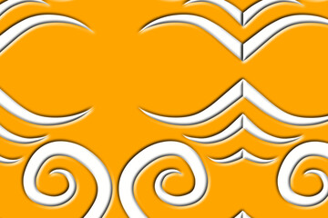 Obraz premium paper cut Beautiful classic design colourful background with flower leaf line art pattern of indonesian culture traditional batik 