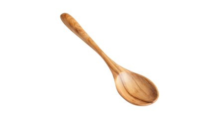 realistic wooden spoon kitchen cooking eco friendly utensil isolated on transparent background, png