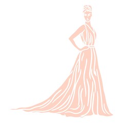 elegant actress on a movie set