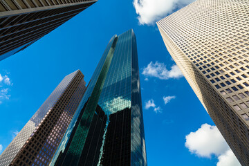 Modern downtown skyscrapers