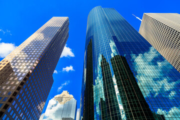 Modern downtown skyscrapers