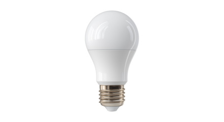 realistic led light bulb energy saving smart home idea concept isolated on transparent background, png