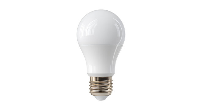 realistic led light bulb energy saving smart home idea concept isolated on transparent background, png
