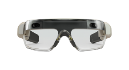 realistic smart glasses augmented reality virtual headset technology innovation isolated on transparent background, png