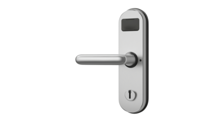 realistic smart door lock keypad security digital home access isolated on transparent background, png