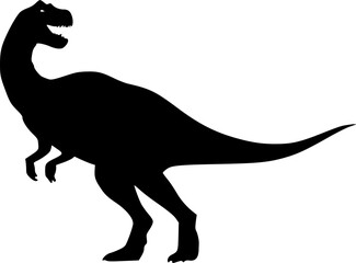 Cute dinosaur silhouette design for cartoon and fun graphic project