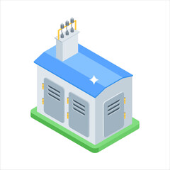 Get this creative icon of power substation in trendy style