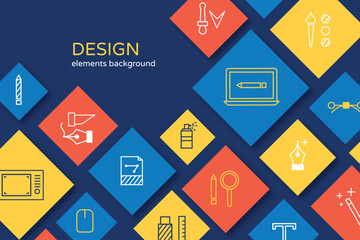 Abstract geometric background with vibrant color accents