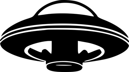 UFO flying silhouette design for alien and space themed illustration