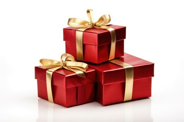 Elegant red gift boxes