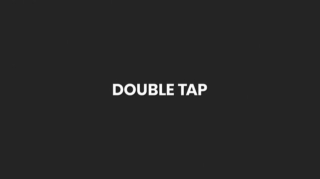 Double Tap Minimal Text Animation 4K – Social Media Engagement Prompt for Interactive Posts and User Reactions