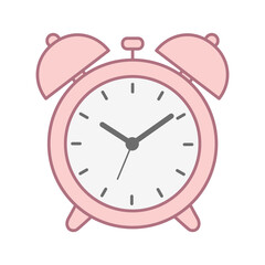 Pink alarm clock with two bells