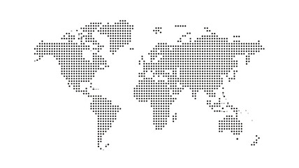 World Map Composed of White Rings on Black Background  Premium PNG Icon Set – Flat, Minimal & Transparent Icons for Any Project