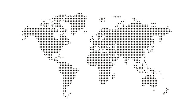 World Map Composed of White Rings on Black Background  Premium PNG Icon Set – Flat, Minimal & Transparent Icons for Any Project