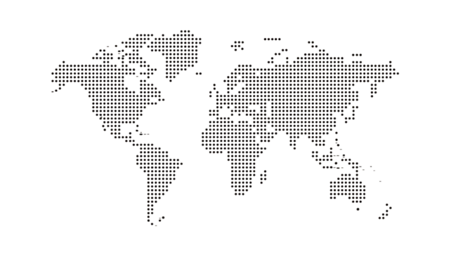 World Map Composed of White Rings on Black Background  Premium PNG Icon Set – Flat, Minimal & Transparent Icons for Any Project