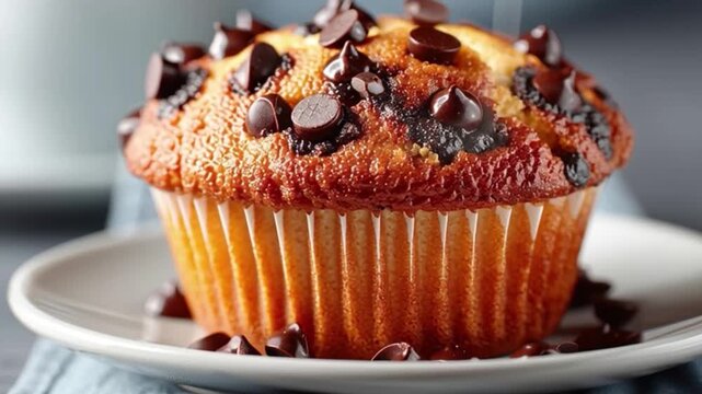 muffin with chocolate