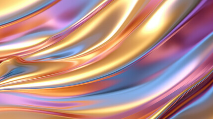 Flowing Metallic Fabric – Shiny Silver and Chrome Texture